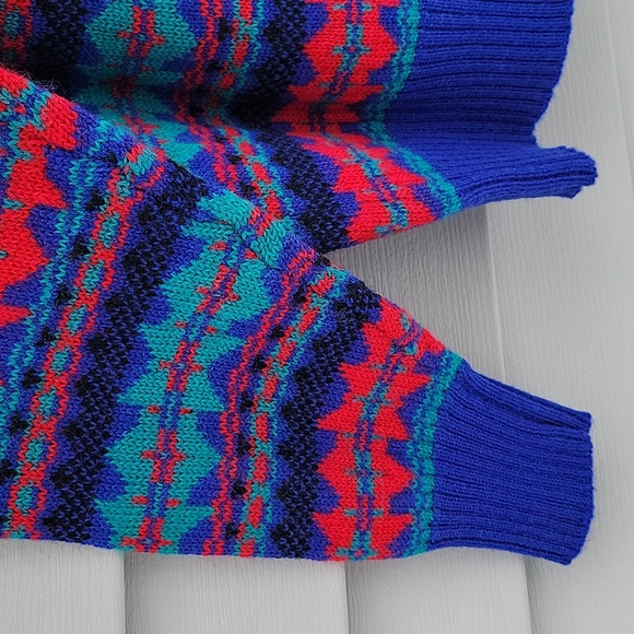 LL BEAN VINTAGE 100% WOOL MULTICOLORED MEDIUM MEN'S SWEATER NWOT - Picture 14 of 17